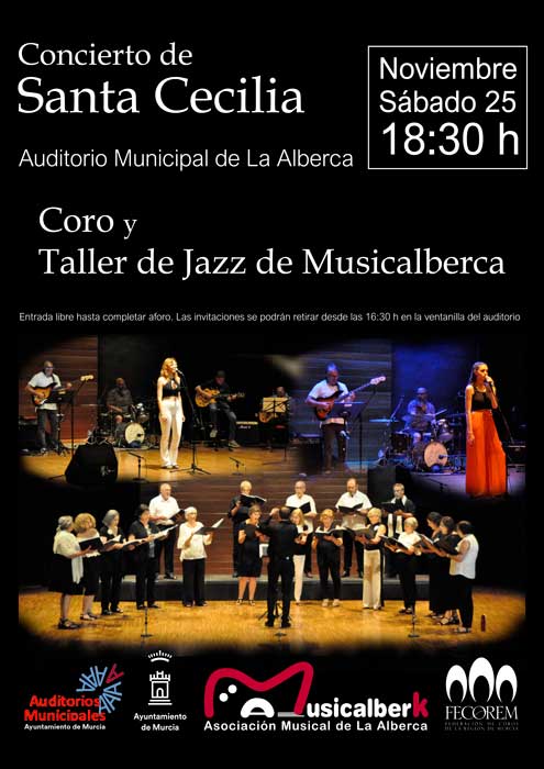 Concierto de Santa Cecilia de la Asociación Musical de La Alberca. Cartel